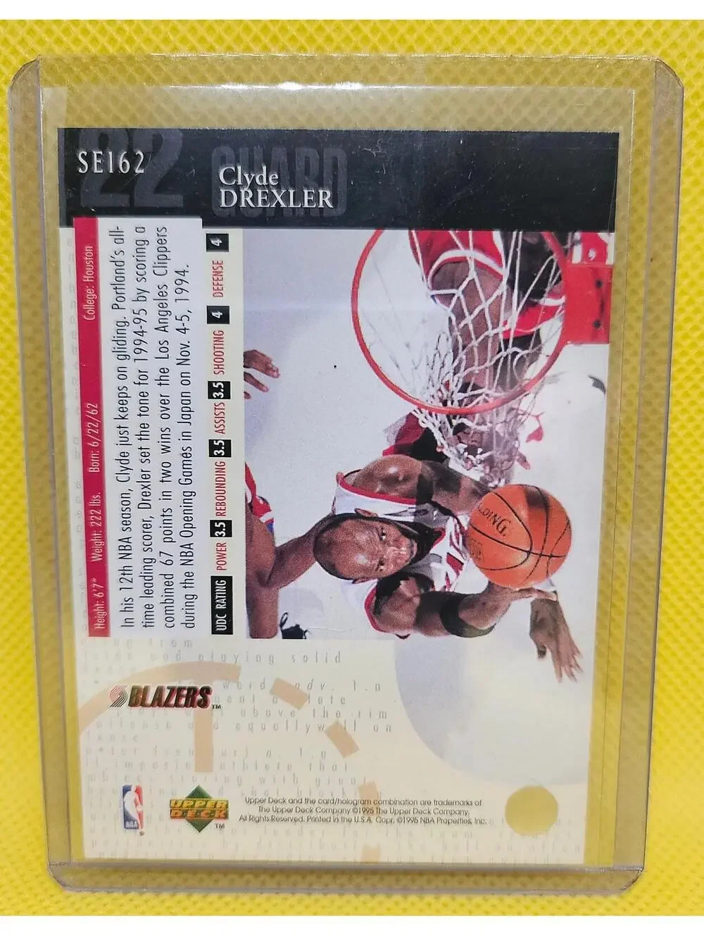 Clyde Drexler - 1994-95 Upper Deck #SE162 Special Edition - Portland - RAW Mint